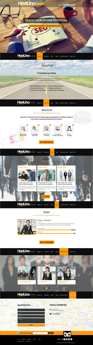 Wordpress Design by Sbss for HooUno | Design: #4994798
