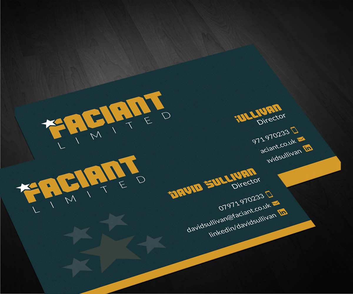 Design de Carte de Visite par Sarah Haroon pour Faciant Limited | Design #4938350