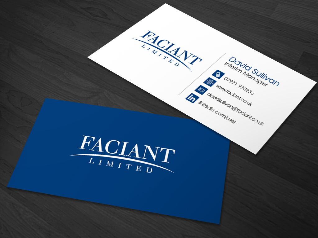 Business Card Design by kaatem for Faciant Limited | Design #4941378