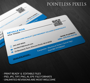 Visitenkarten-Design von Pointless Pixels India für dieses Projekt | Design #4953906