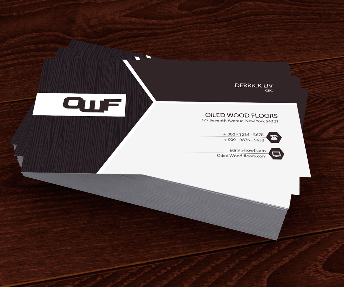 Business Card Design by 4AD for Oiled Wood floors | Design #4957161