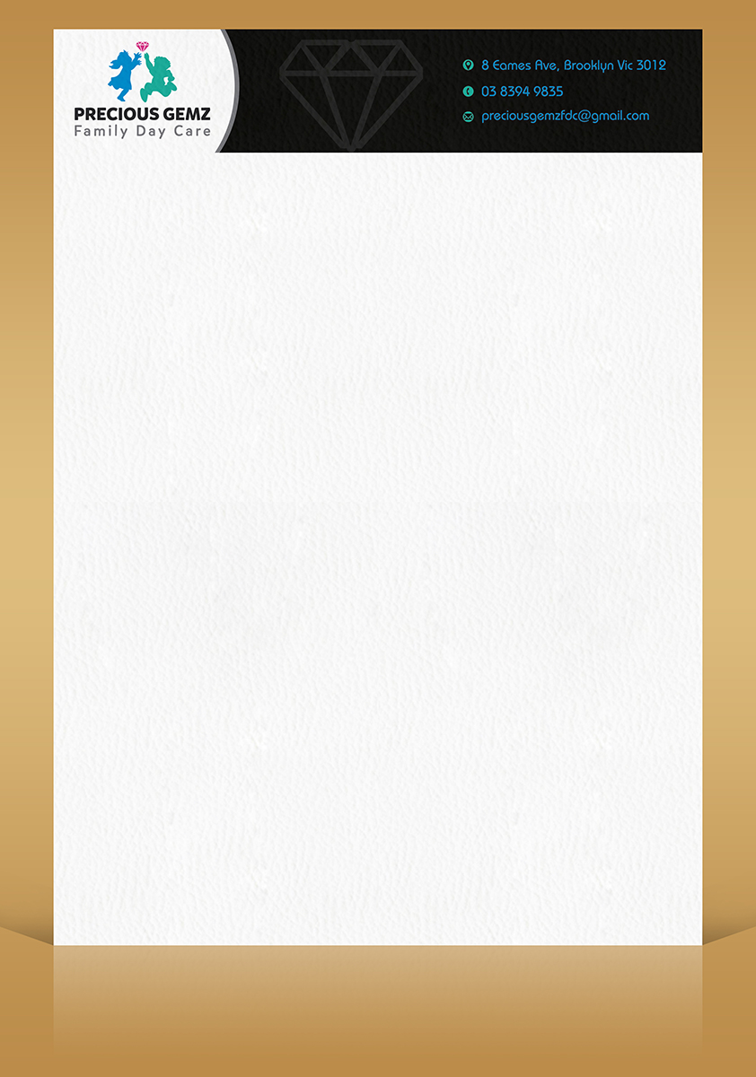 Letterhead Design by ALSADESIGN for Precious Gemz Family Day Care  | Design #4953515