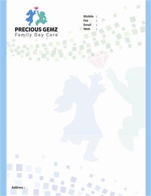 Letterhead Design by Mahe for Precious Gemz Family Day Care  | Design: #4946707