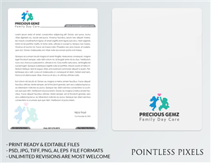 Briefkopf-Design von Pointless Pixels India für Precious Gemz Family Day Care  | Design: #4945400