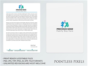 Briefkopf-Design von Pointless Pixels India für Precious Gemz Family Day Care  | Design: #4946445