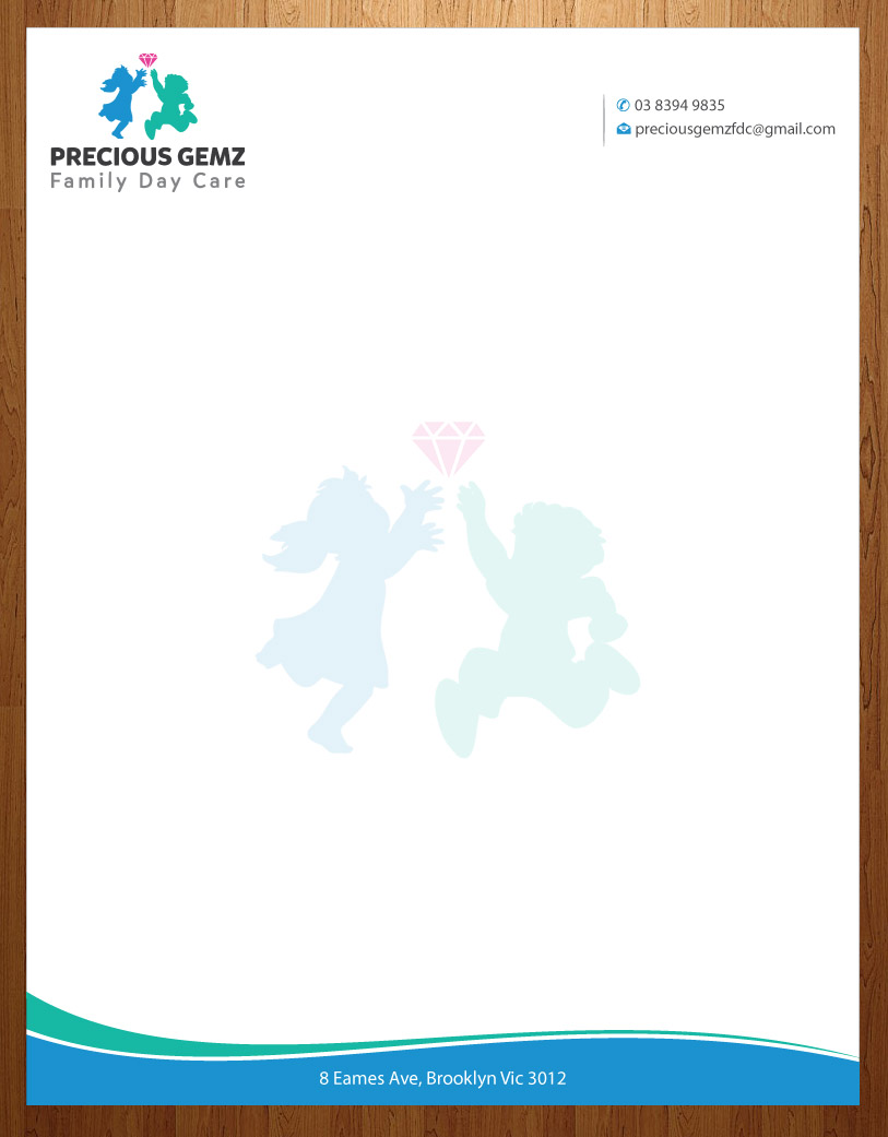 Briefkopf-Design von Infinitive Technology für Precious Gemz Family Day Care  | Design #4947602