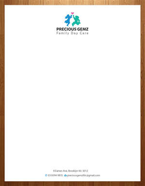 Letterhead Design by Infinitive Technology for Precious Gemz Family Day Care  | Design: #4947607