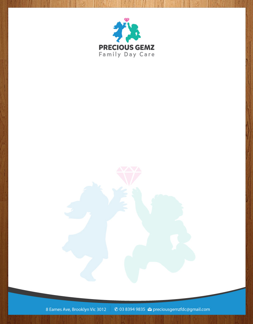 Briefkopf-Design von Infinitive Technology für Precious Gemz Family Day Care  | Design #4947614