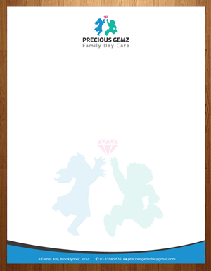 Letterhead Design by Infinitive Technology for Precious Gemz Family Day Care  | Design: #4947614
