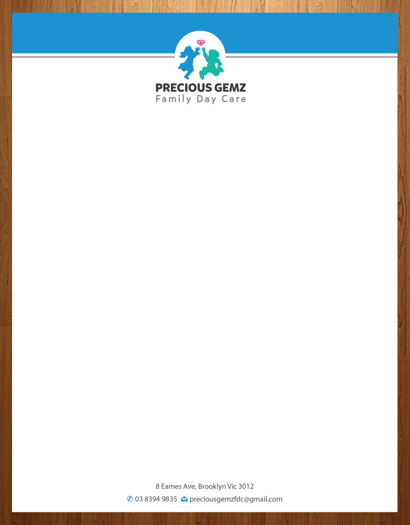 Letterhead Design by Infinitive Technology for Precious Gemz Family Day Care  | Design #4951340