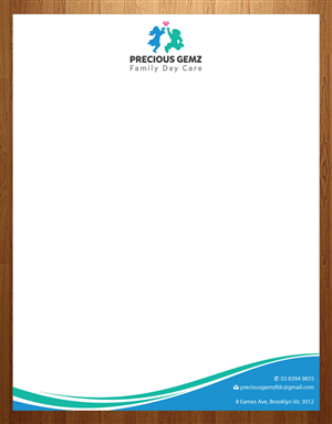 Briefkopf-Design von Infinitive Technology für Precious Gemz Family Day Care  | Design: #4951475
