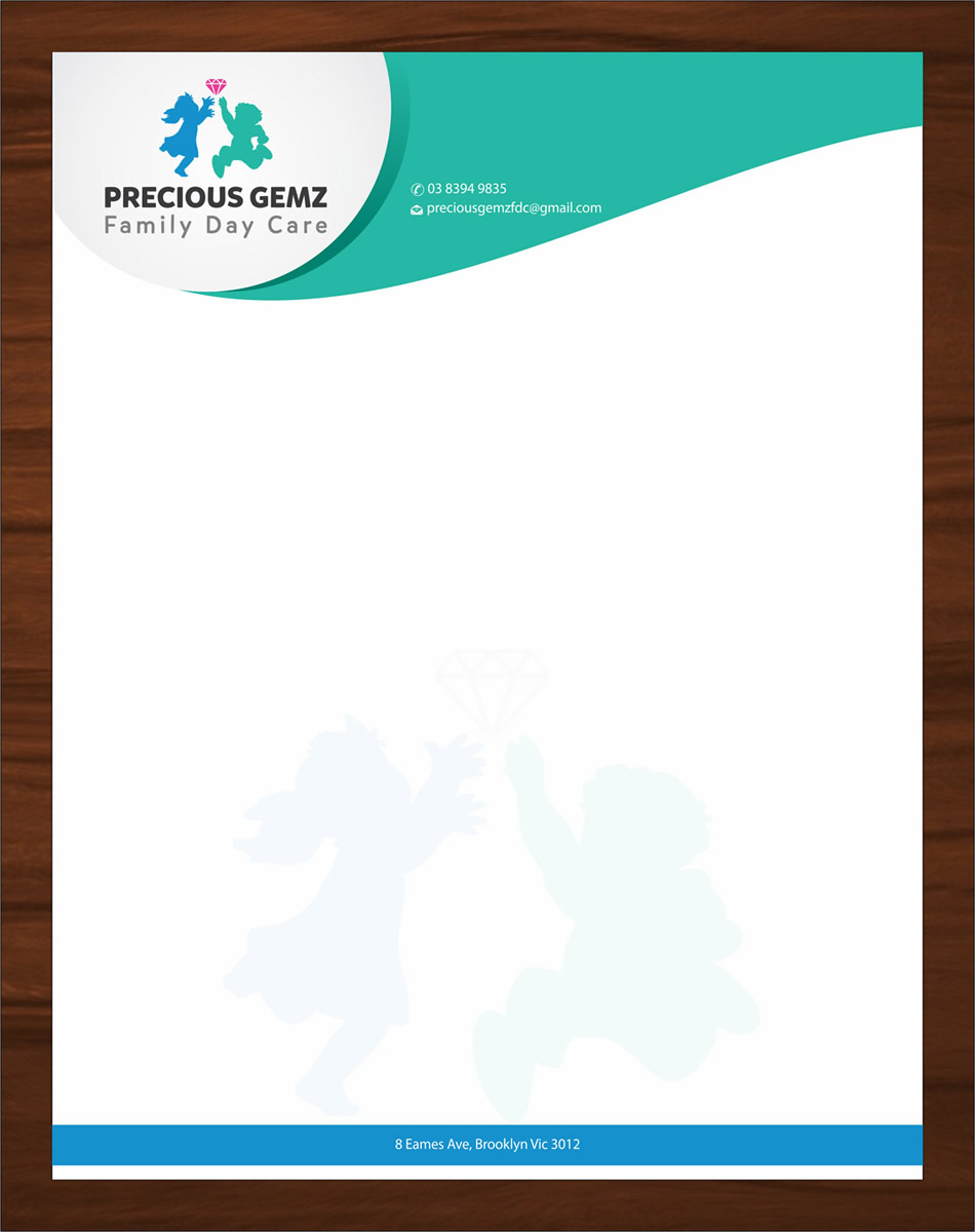 Letterhead Design by Infinitive Technology for Precious Gemz Family Day Care  | Design #4951866