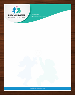 Briefkopf-Design von Infinitive Technology für Precious Gemz Family Day Care  | Design: #4951866