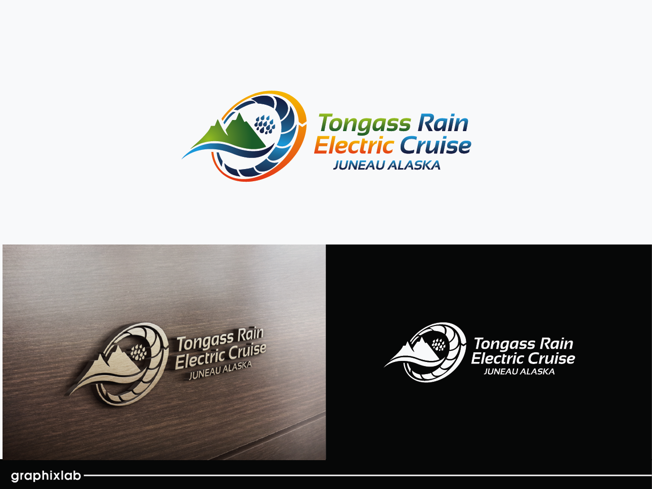 Logo Design by Graphix Lab for Tongass Rain Electric Cruise | Design #4968754
