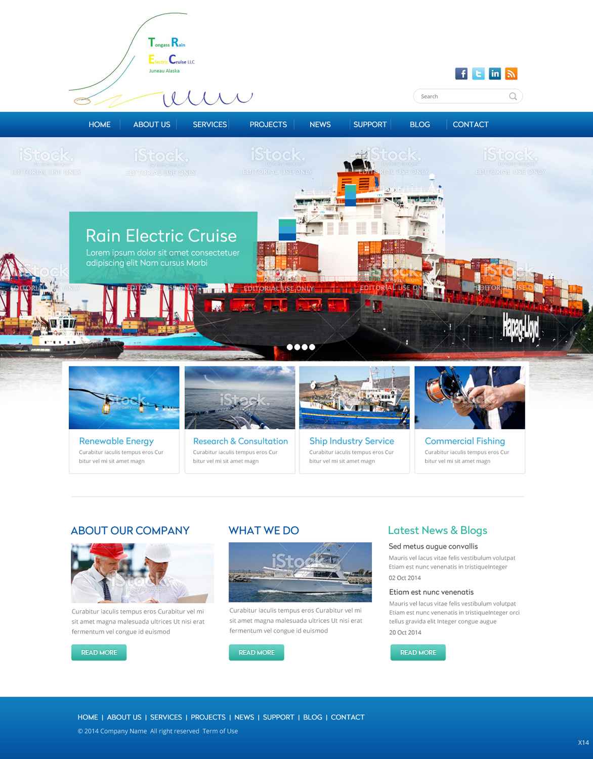 Web Design by pb for Tongass Rain Electric Cruise | Design #4950010