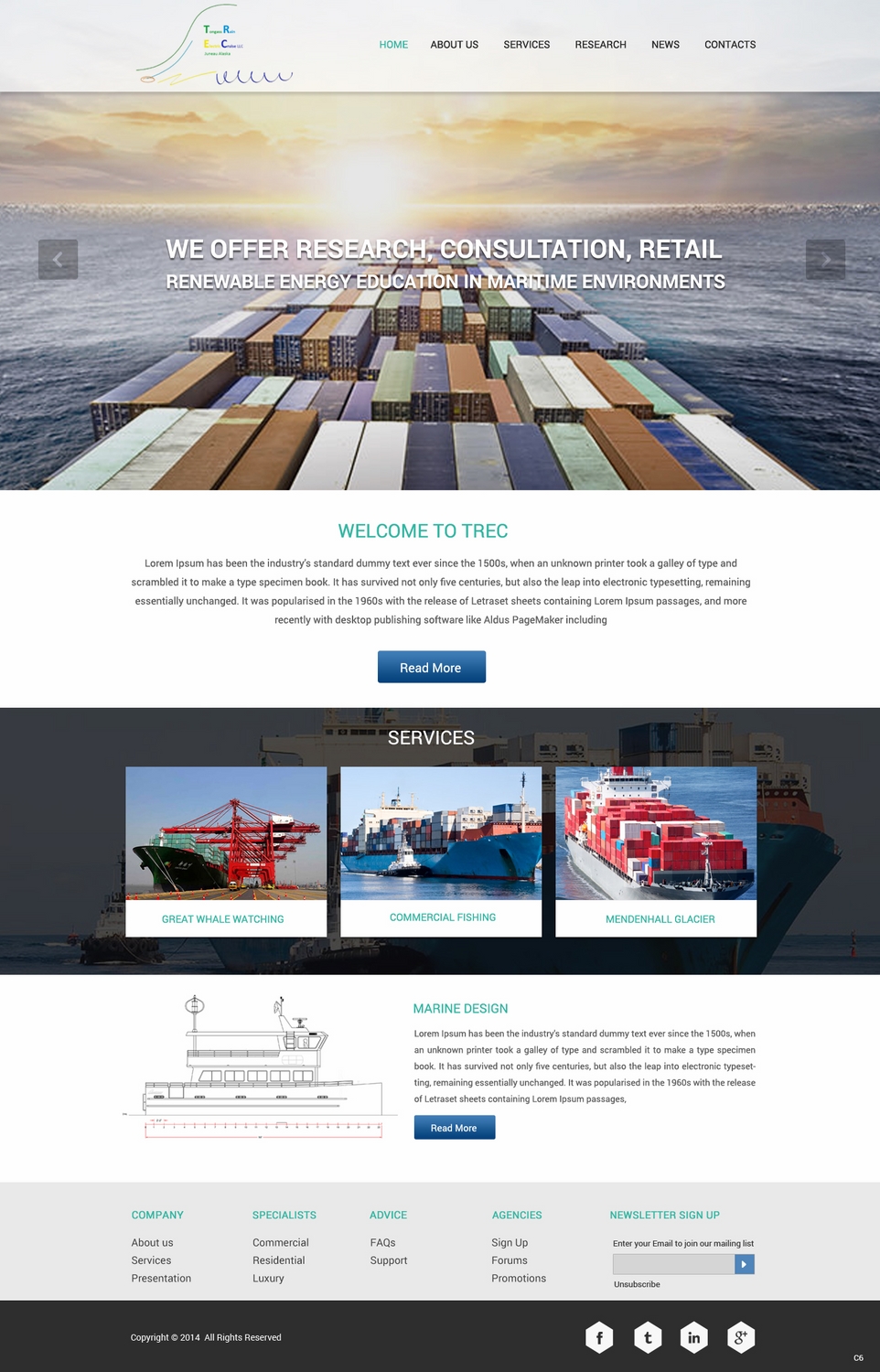 Web Design by pb for Tongass Rain Electric Cruise | Design #4965390