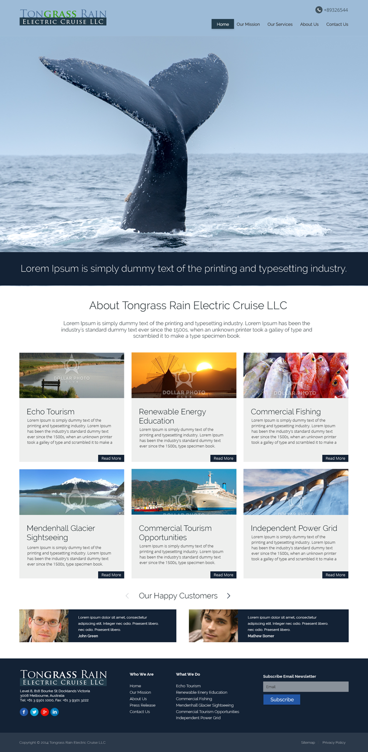 Web Design by bedesign for Tongass Rain Electric Cruise | Design #5024607
