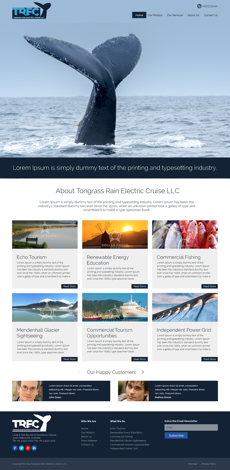 Web Design by bedesign for Tongass Rain Electric Cruise | Design #5036841