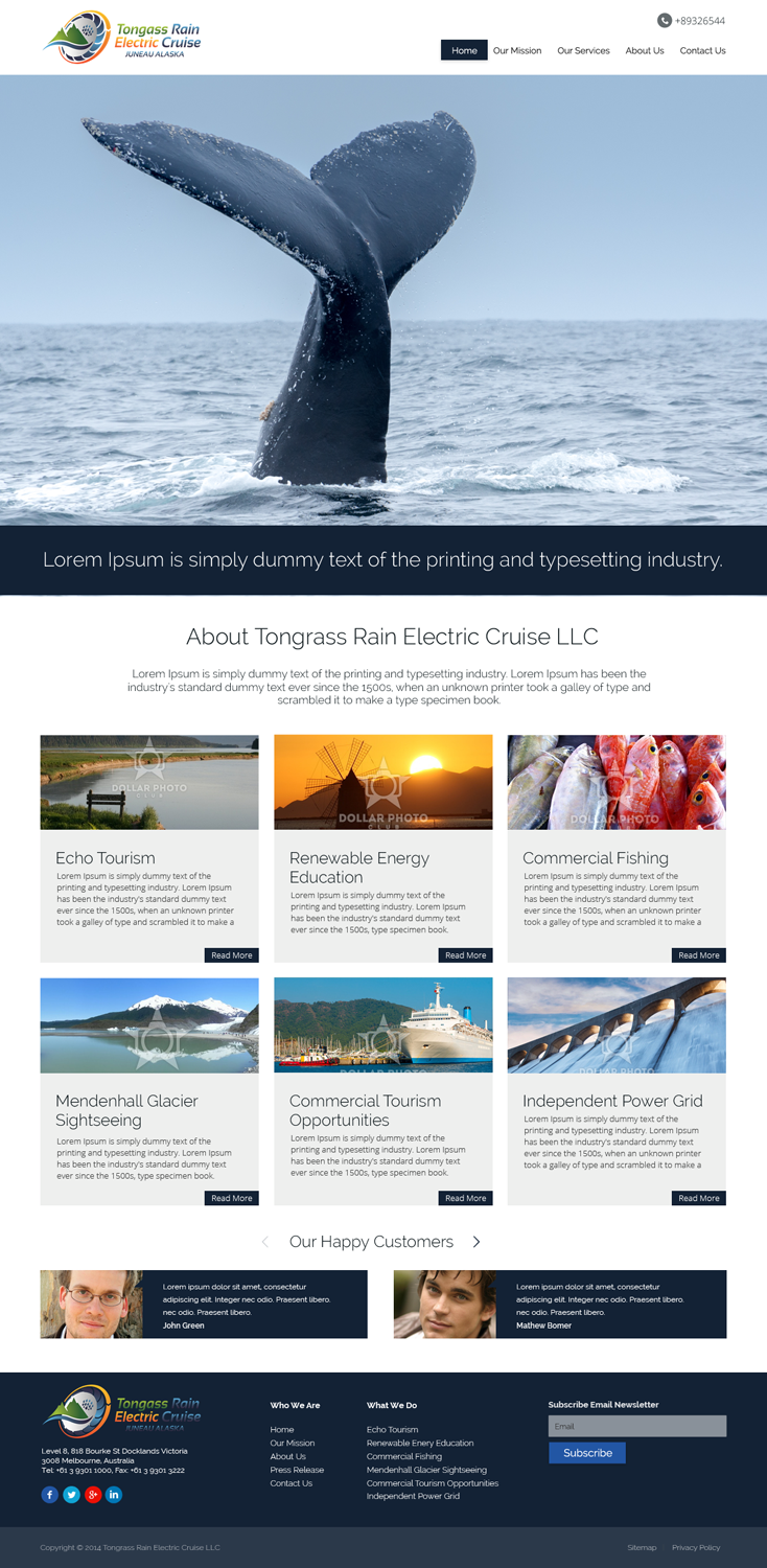 Web Design by bedesign for Tongass Rain Electric Cruise | Design: #5059654