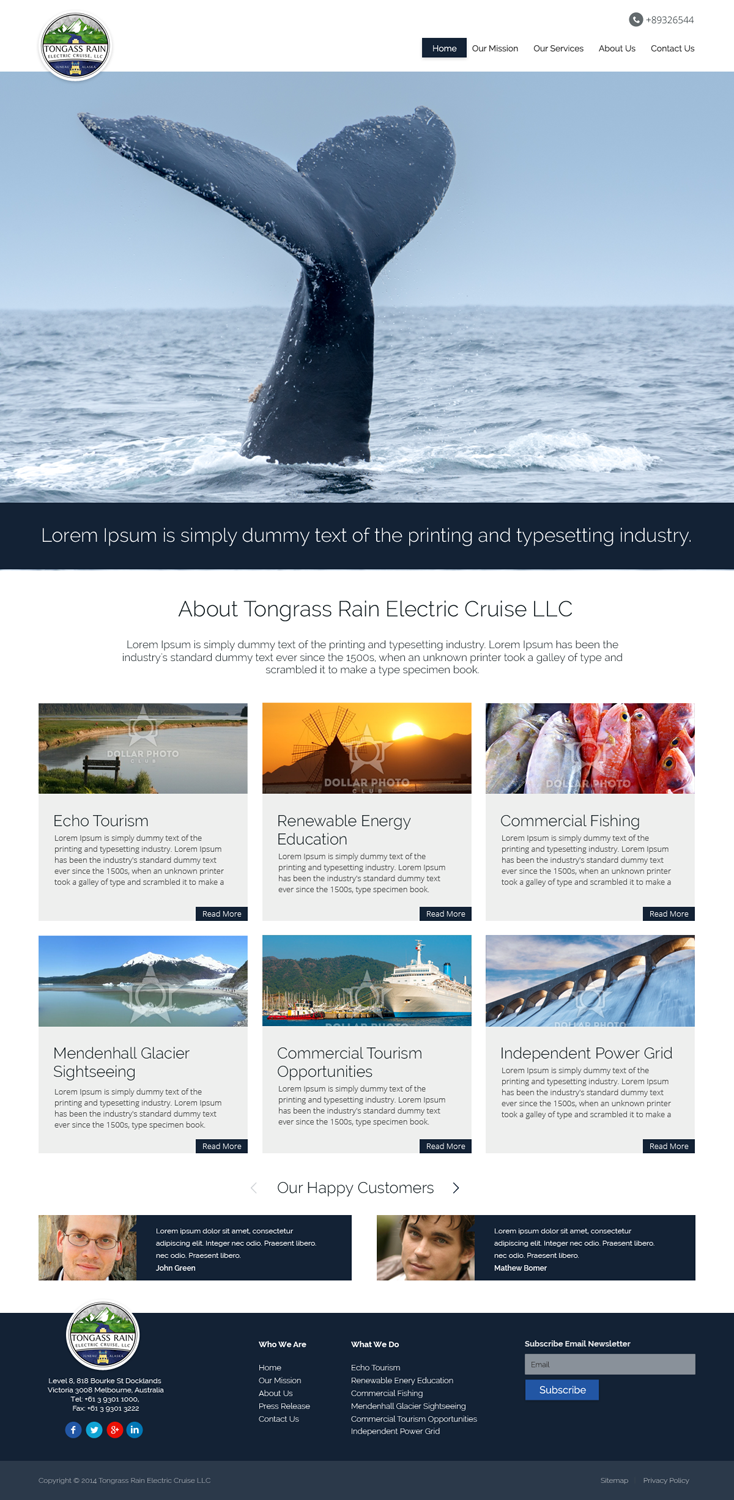 Web Design by bedesign for Tongass Rain Electric Cruise | Design #5059671