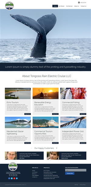 Web Design by bedesign for Tongass Rain Electric Cruise | Design: #5059671