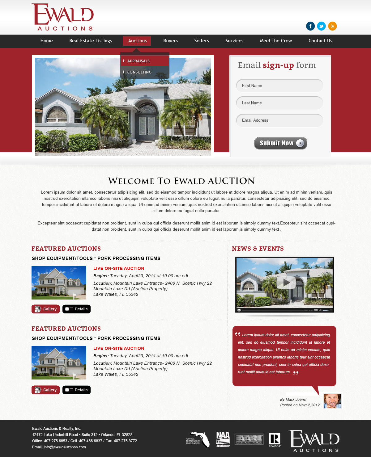 Diseño Wordpress por webxvision para AuctionServices.com, Inc. | Diseño #4974170