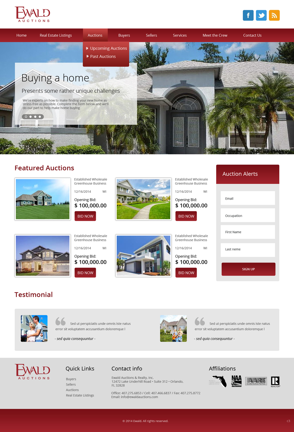Wordpress Design by pb for AuctionServices.com, Inc. | Design #4964976