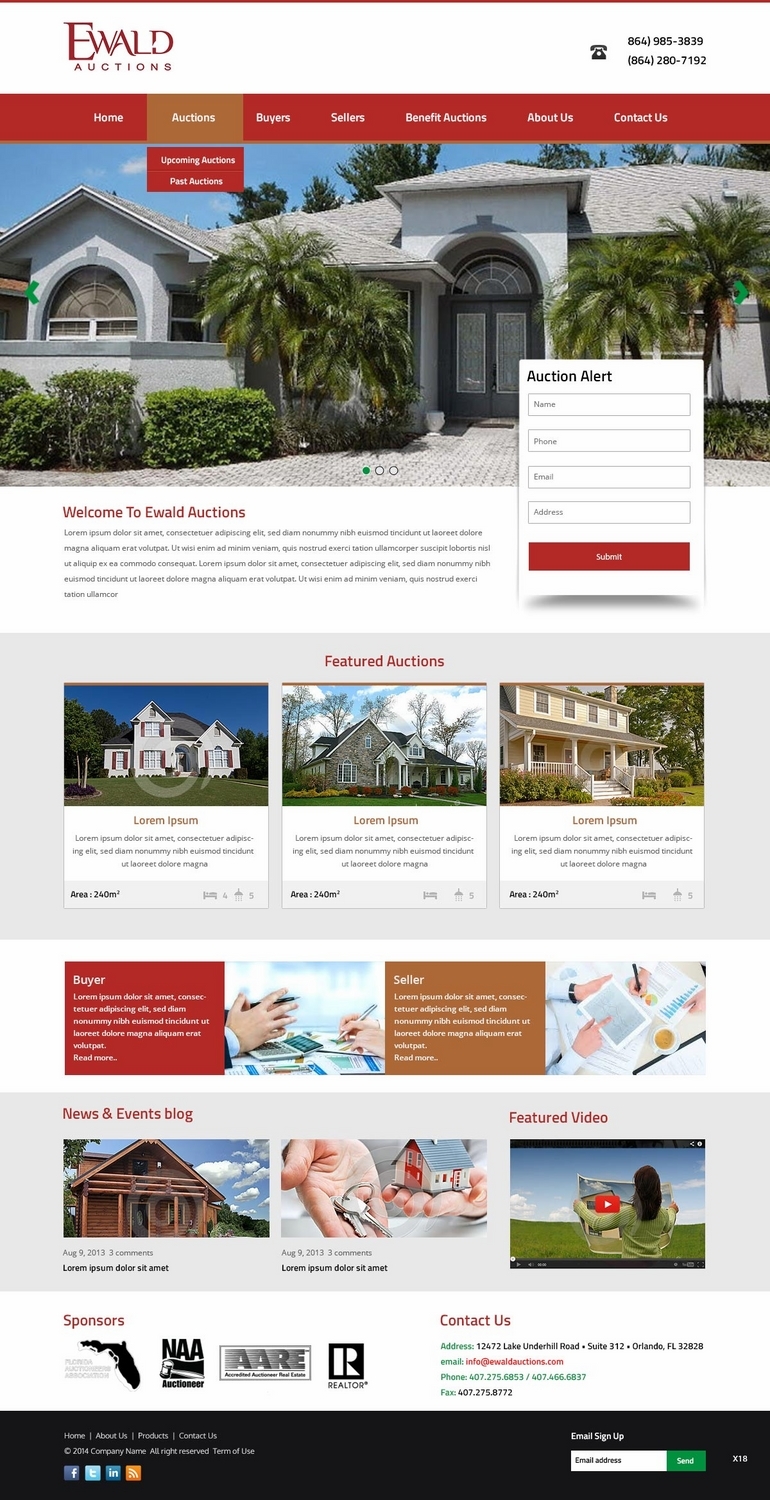 Wordpress Design by pb for AuctionServices.com, Inc. | Design #4986614