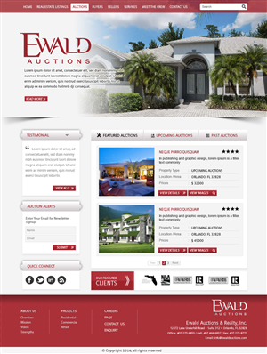 Wordpress Design by Vblue for AuctionServices.com, Inc. | Design: #4995282