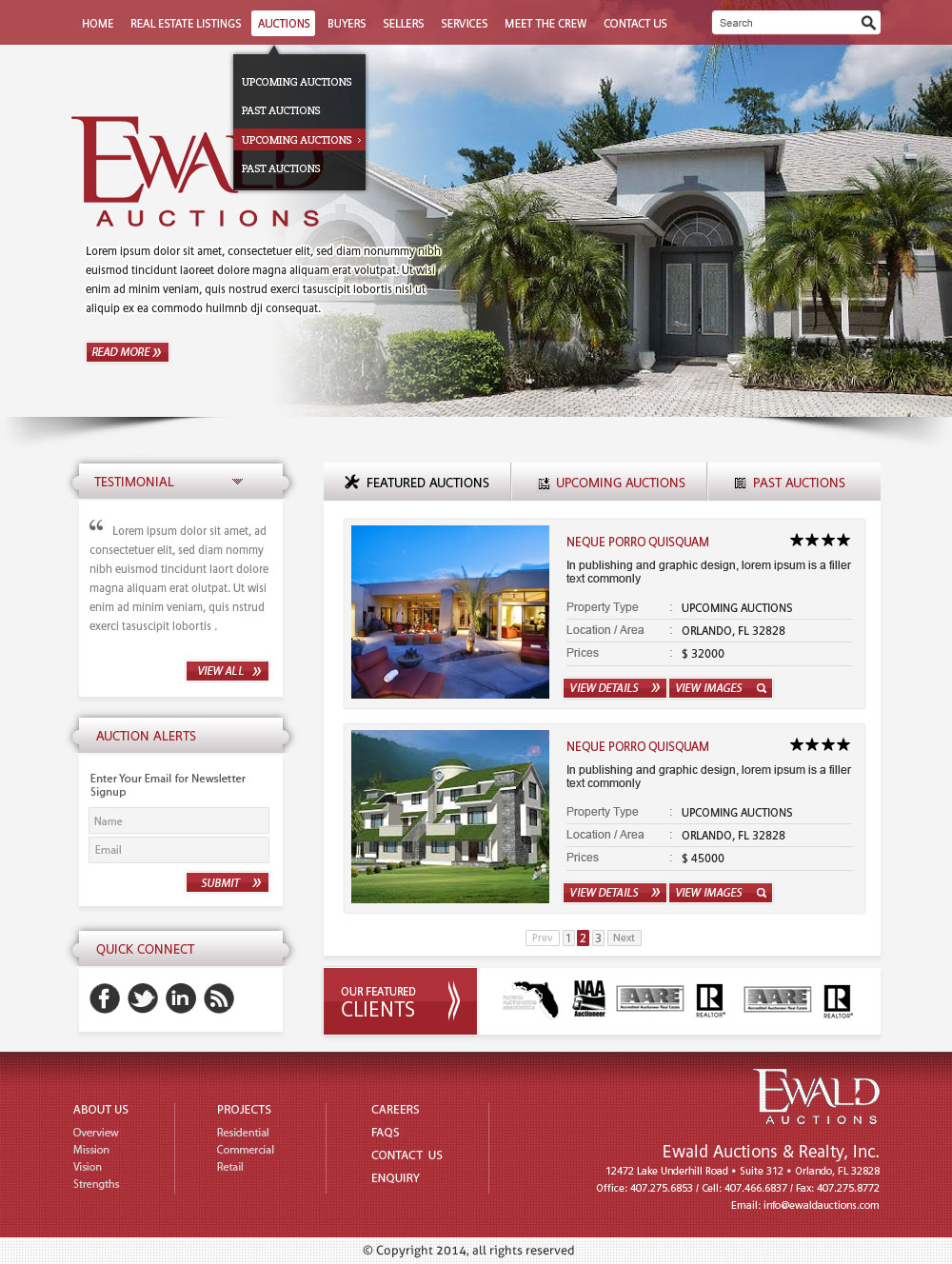 Wordpress Design by Vblue for AuctionServices.com, Inc. | Design #4995296