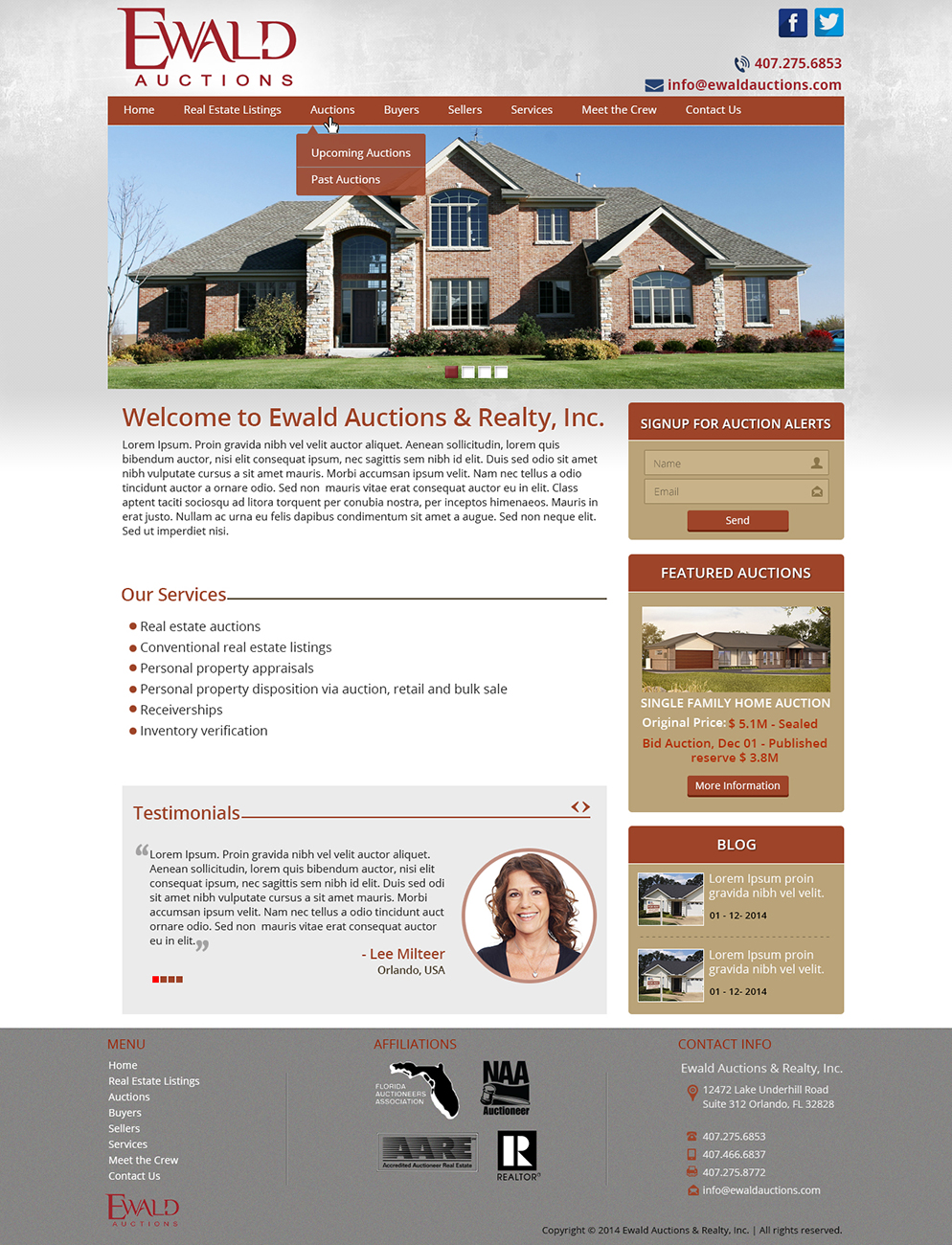 Wordpress Design by Tanvir for AuctionServices.com, Inc. | Design #4947457