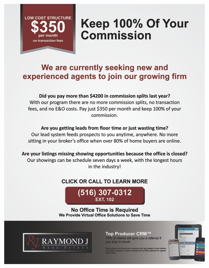 Flyer Design by barinix for Raymond J. Real Estate, LLC | Design #1400829