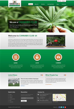 Cannibis Club 64. | Web Design by Sbss