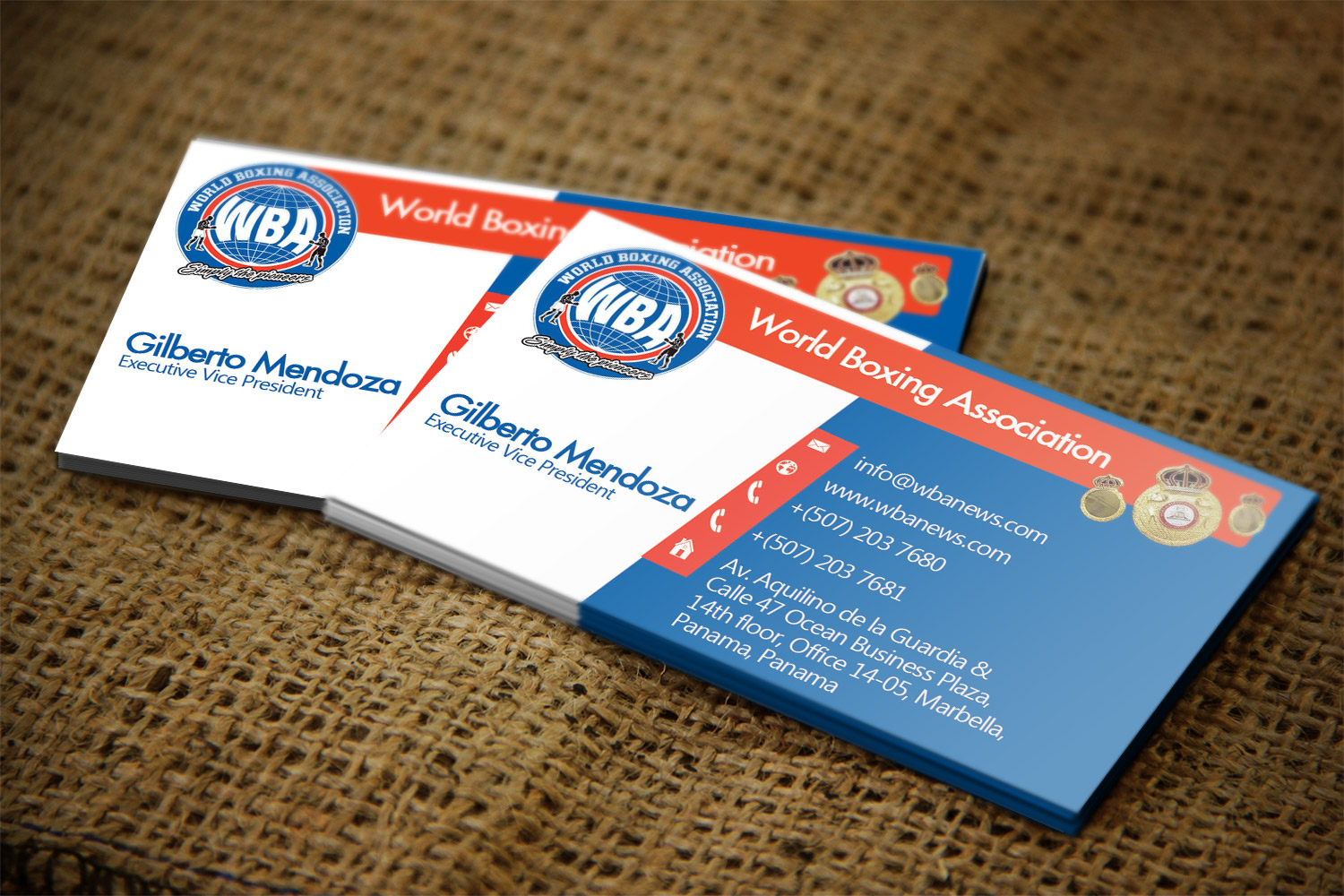 Business Card Design by Lanka Ama for World Boxing Association | Design #4956876