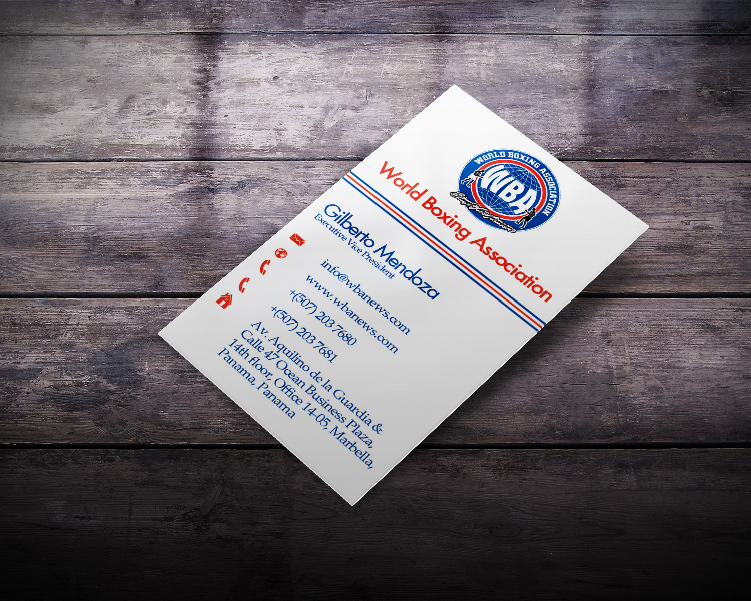 Design de Carte de Visite par Lanka Ama pour World Boxing Association | Design #4956896