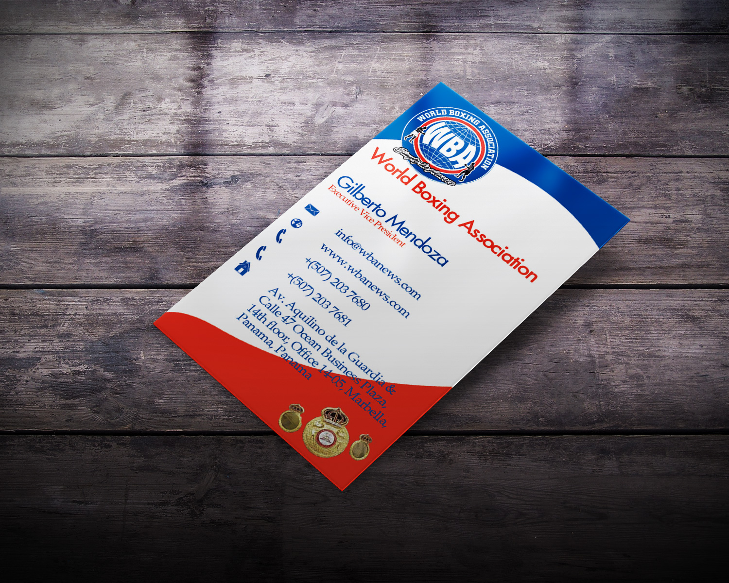Business Card Design by Lanka Ama for World Boxing Association | Design #4956897