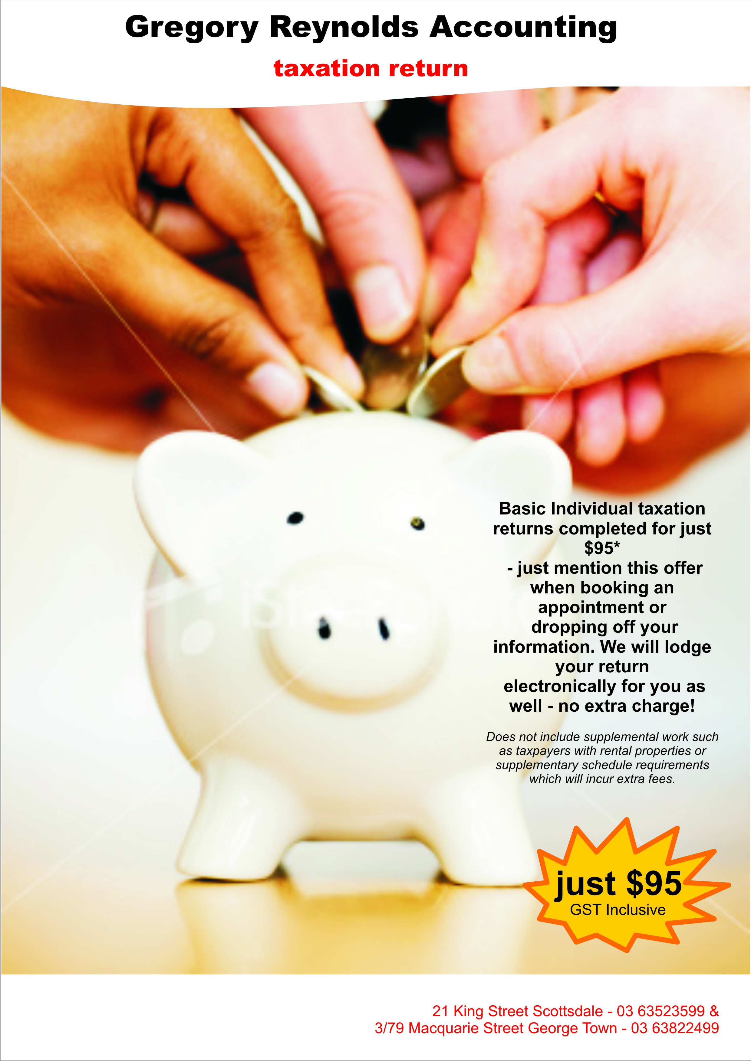 Flyer Design by BrandOne for Gregory Reynolds Accounting | Design #6592