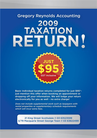 Flyer Design by Universal Language for Gregory Reynolds Accounting | Design: #7932