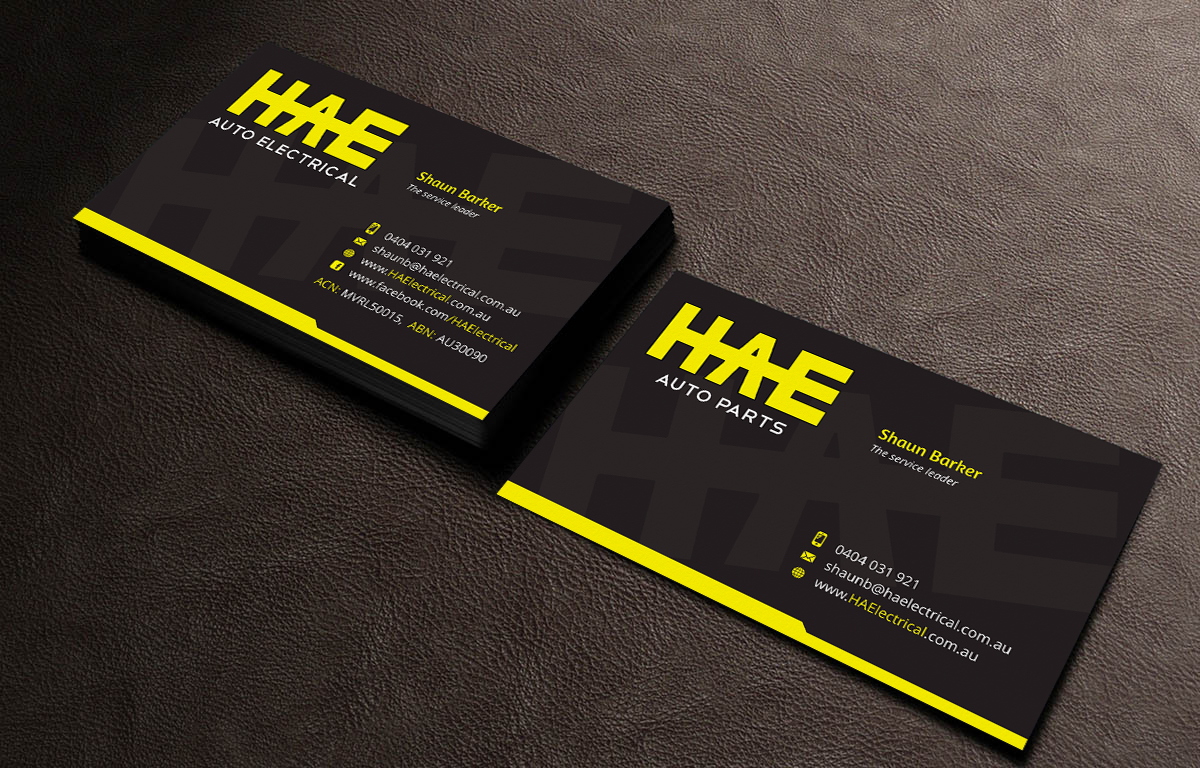 Diseño de Tarjeta de Presentación por INDIAN_Ashok para Hunter Auto Electrical | Diseño #4963758