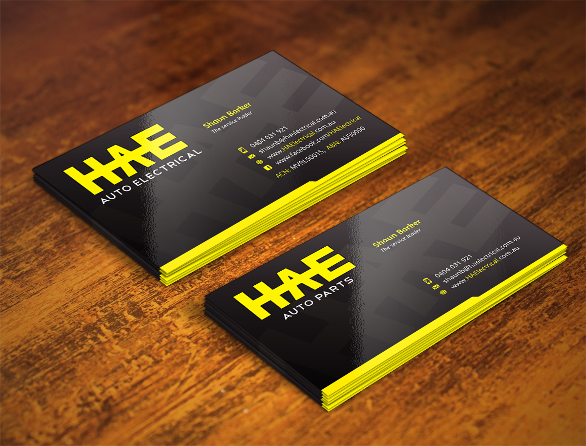 Diseño de Tarjeta de Presentación por INDIAN_Ashok para Hunter Auto Electrical | Diseño #4963768