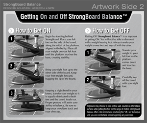 StrongBoard Balance - How to Get ON and OFF StrongBoard Balance!™ Postcard | Postcard Design by adiazudin