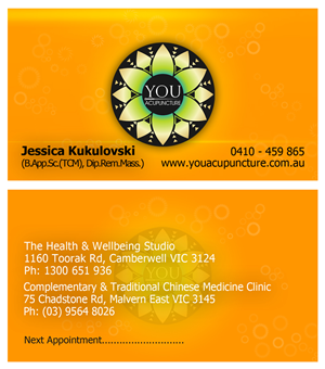 You Acupuncture Business Card Design | Business Card Design by Gfx.26™