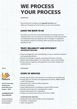 Design de Brochure par mint pour melioris  | Design : #4979481