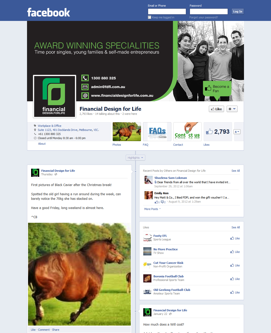 Facebook Design by SpellWebDesign for this project | Design #1399181