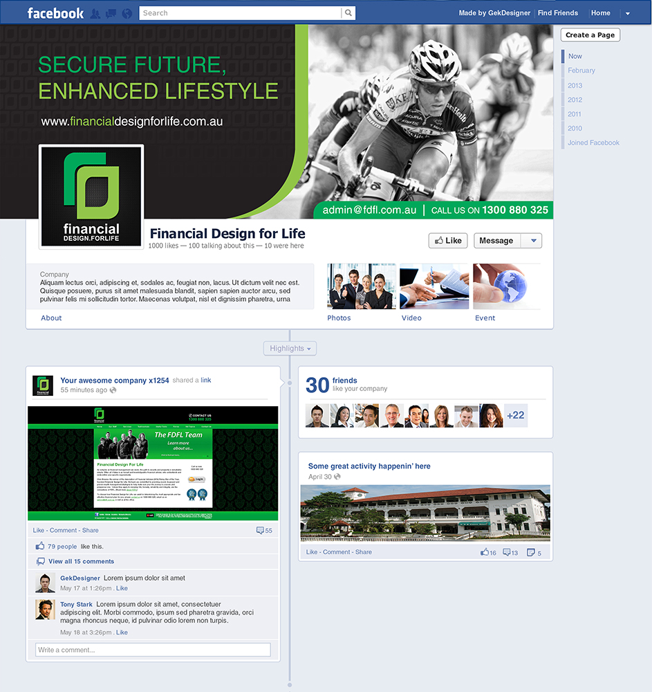 Facebook Design by gekgrfx for this project | Design #1436358