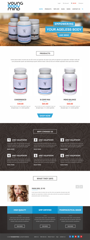 Web Design by Silverfox Studio for YoungBodyMind.com | Design: #5101808