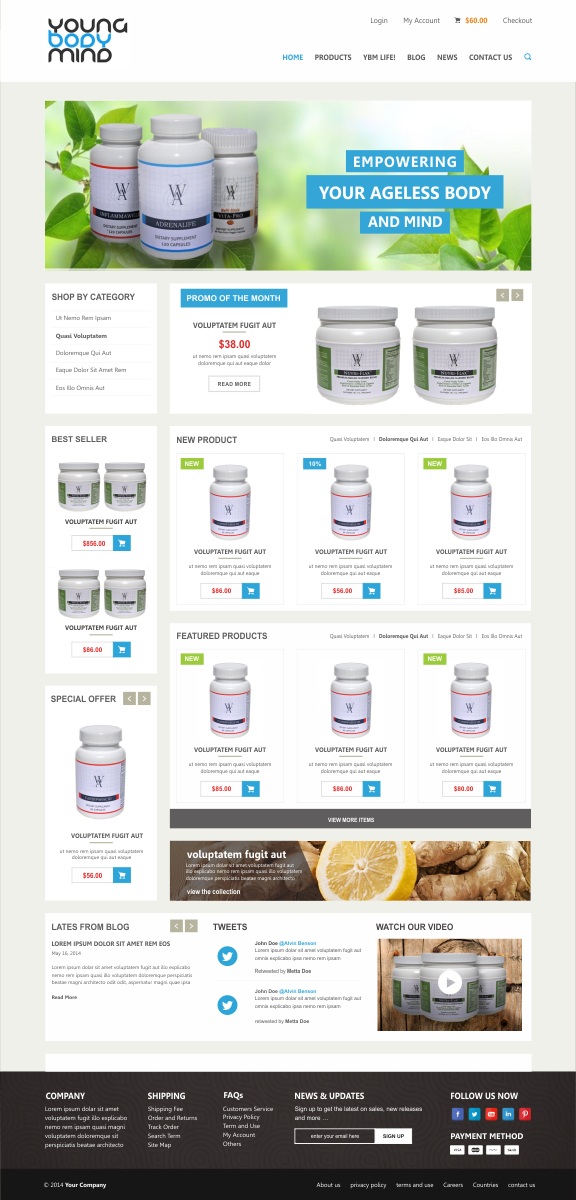 Web Design par Silverfox Studio pour YoungBodyMind.com | Design #5105809