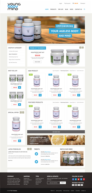 Web Design by Silverfox Studio for YoungBodyMind.com | Design: #5105866