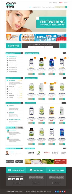 Web Design by Silverfox Studio for YoungBodyMind.com | Design: #5107149