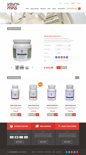 Web Design by Silverfox Studio for YoungBodyMind.com | Design: #5187990